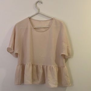 Wilfred light pink peplum top